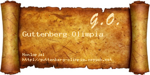 Guttenberg Olimpia névjegykártya
